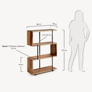 Estantería industrial de madera