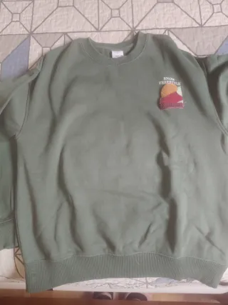 Sudadera Zara Verde Talla M Poco Uso