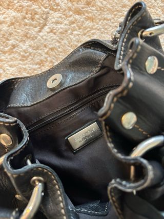 Borsa Coccinelle a spalla vera pelle nera