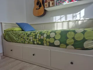 Cama Diván IKEA Hemnes Blanca con 3 Cajones