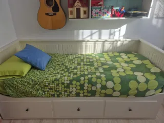 Cama Diván IKEA Hemnes Blanca con 3 Cajones