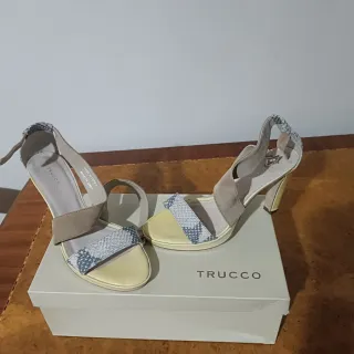 Sandalias Trucco Beige y Amarillo Talla 38