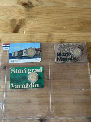 Moneda 2€ Conmemorativa Croacia 2023 y pareja 2024