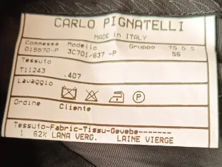 Pantaloni lana Carlo Pignatelli grigi uomo