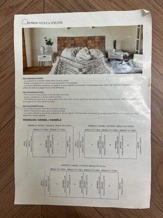 Cabezal cama 150 efecto madera