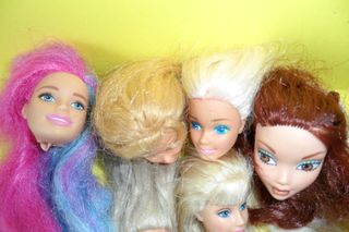 Lotto 6 teste Barbie per reroot custom