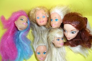 Lotto 6 teste Barbie per reroot custom