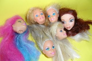 Lotto 6 teste Barbie per reroot custom