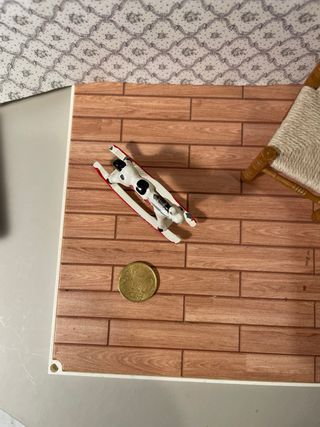 Cavallino metallo vintage per casa bambole