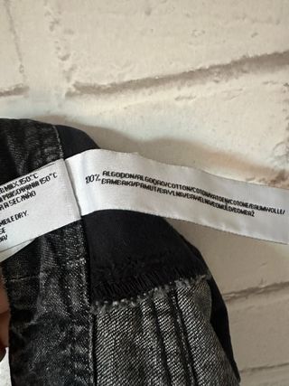 Falda vaquera Bershka gris/negra