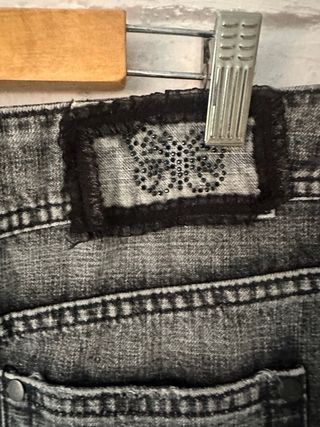 Falda vaquera Bershka gris/negra