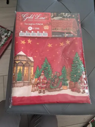 Tovaglia Natale Gold Line x 12