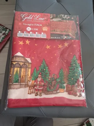 Tovaglia Natale Gold Line x 12