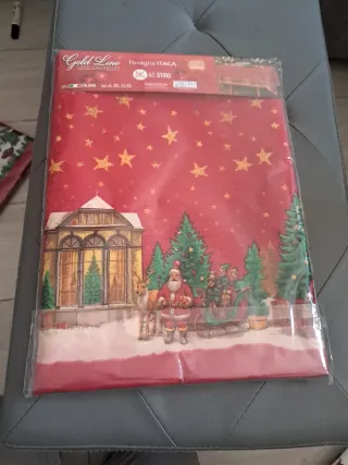 Tovaglia Natale Gold Line x 12