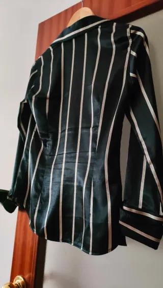 Camisa Zara Rayas Negras y Blancas