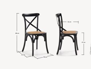 Silla Alsie de madera maciza de abedul negro