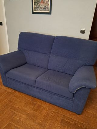 Sofá 2 plazas azul