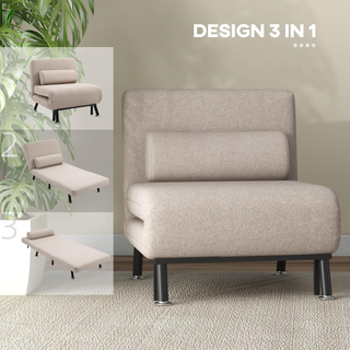 Poltrona Letto Singolo 3 in 1 con Schienale Reclin