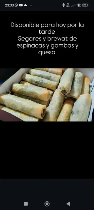 Brewat de marisco y pollo