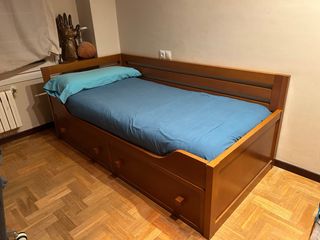 Cama nido madera cerezo 105x200x80