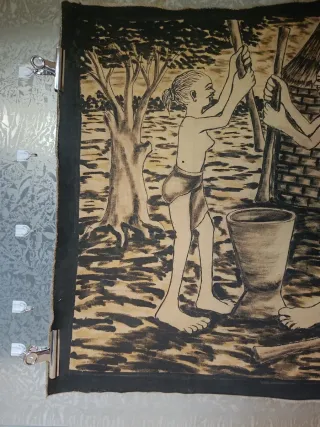 Disegno tribale africano su tela vintage
