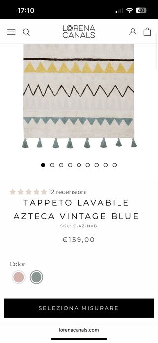 Alfombra Lorena Canals 120x160cm lavable