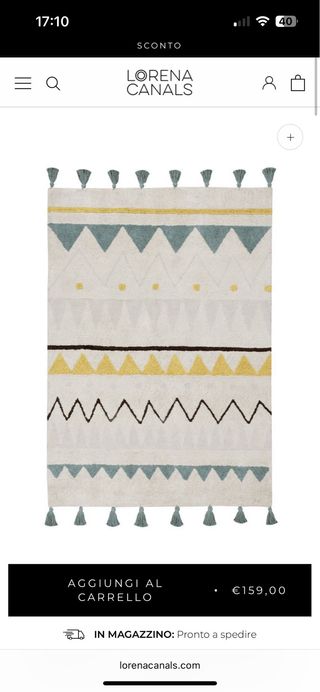 Alfombra Lorena Canals 120x160cm lavable