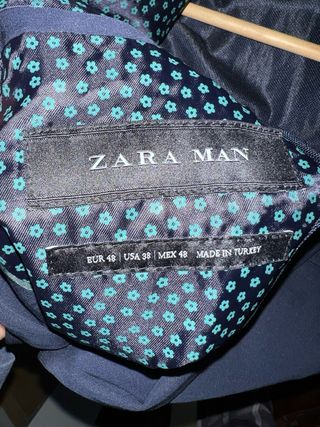 Americana Zara azul marino Traje Hombre