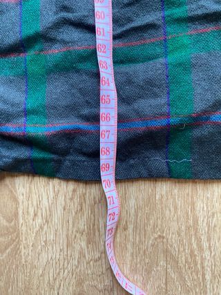 Camisa de cuadros verde y morado. Talla M