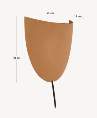 Aplique de pared Nibla de metal efecto terracota