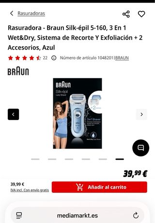 Braun Silk-épil LS 5-160 Lady Shaver 3 en 1