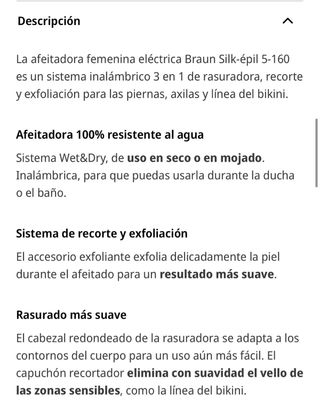 Braun Silk-épil LS 5-160 Lady Shaver 3 en 1