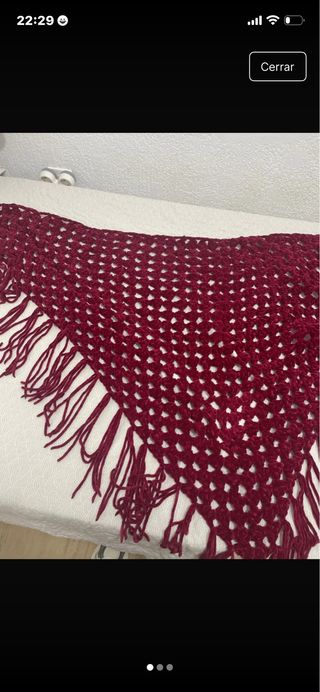 Chal tejido a mano de lana