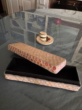 Set joyero beige y rosa