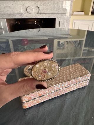 Set joyero beige y rosa