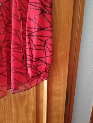 Camisa fiesta roja con brillos