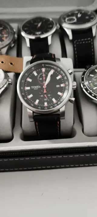 Reloj Cronómetro Times Italy Negro/Plata