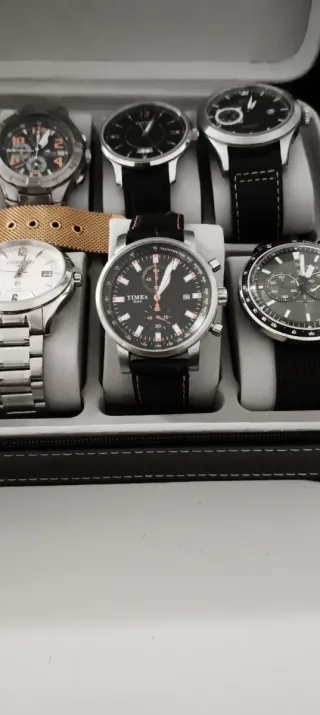 Reloj Cronómetro Times Italy Negro/Plata