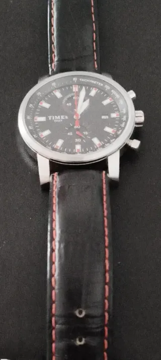 Reloj Cronómetro Times Italy Negro/Plata