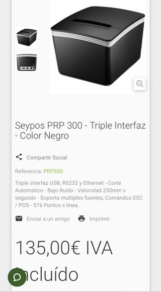 Impresora de tickets Seypos Prp300