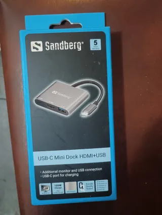 Sandberg USB-C Mini Dock HDMI+USB sin abrir