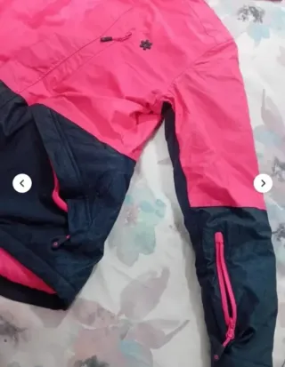 Conjunto de nieve rosa y negro