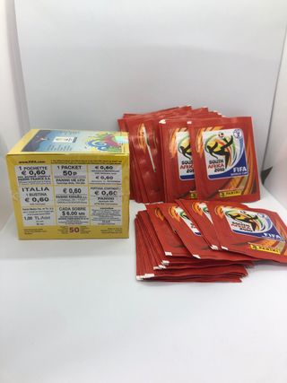 Sobres Panini Sudáfrica 2010 y Brasil 2014