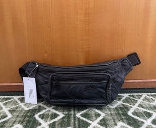 Marsupio Vera Pelle Nero