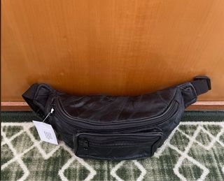 Marsupio Vera Pelle Nero