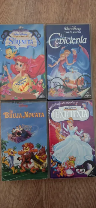 Lote 4 Películas VHS Disney Clásicos