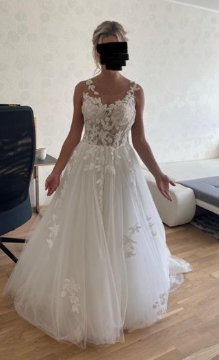 Vestido de novia con cola