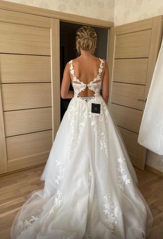 Vestido de novia con cola