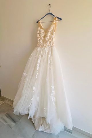 Vestido de novia con cola