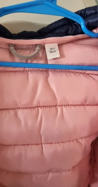 Giubbotto bambina blu con cappuccio